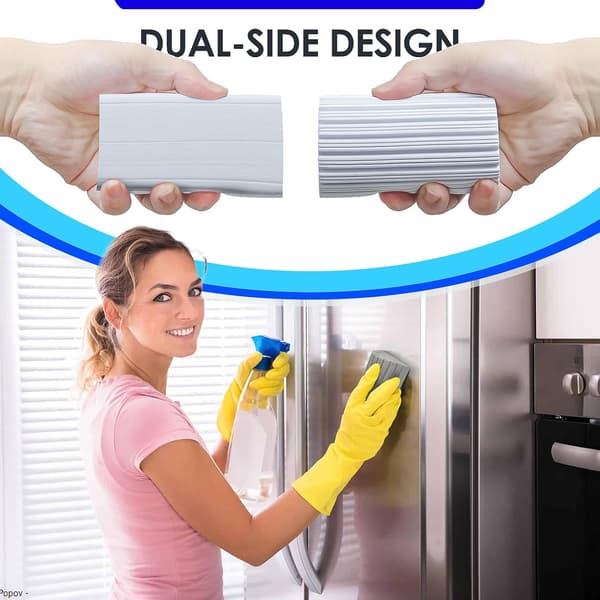 6-pack Damp Duster, Reusable Sponge, Dusting Sponge for Cleaning Blinds, Glass, Baseboards, Vents, Railings, Mirrors, Window Tracks