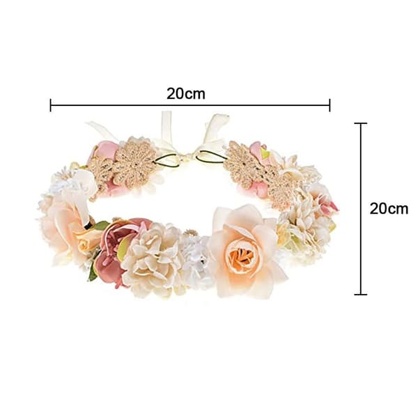 Brudkroner for kvinner Blomsterhodebånd Krans Blomster Bryllupsgirlander KLB