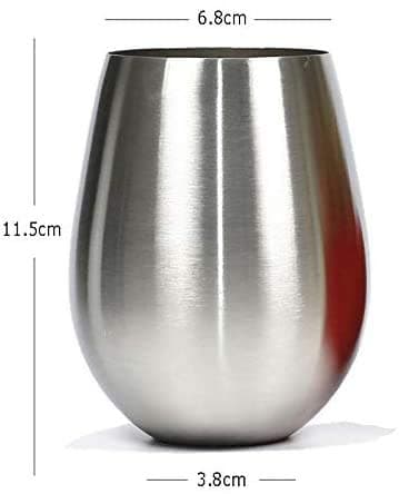 Uknuselige vinglass i rustfritt stål - 500 ml vinglass