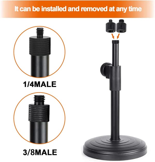 #Kamerans Avatar-skruvadapter 2 stk. Gjenge 3/8 til 1/4 Hanadapter#