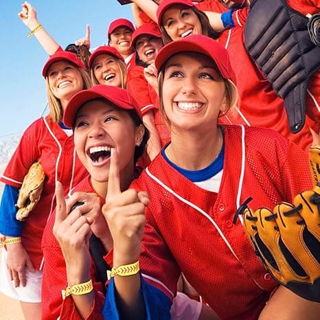 (Gul) 24 stykker Softball Hårtilbehør Baseball Hårbånd Sp
