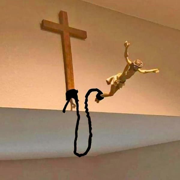Bungyjumping Jesus Religious Decorations Bungyjumping Jesus Hanging Decor