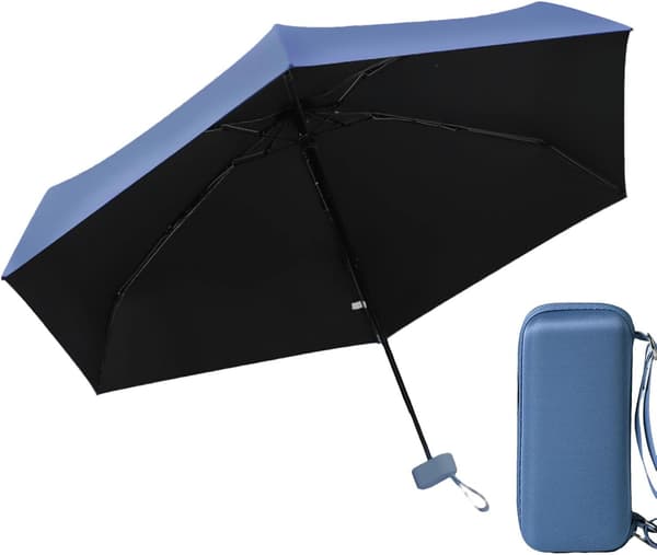Miniparasol til udendørsområdet, bærbar parasol | UPF 50+ mørkeblå - Dunkelblau