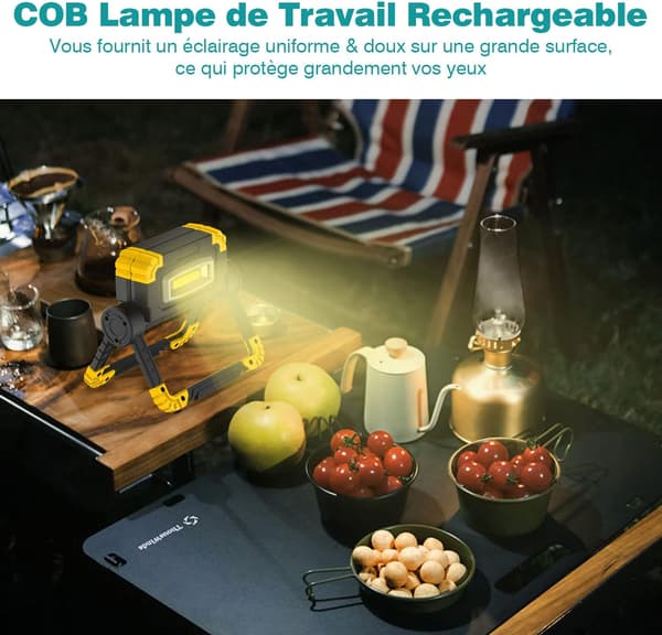 Oppladbar LED-belysning, Sammenleggbar LED-arbeidslampe 3