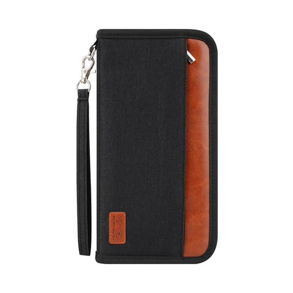 Pascover Kufferter RFID Familiepas Etui Sort