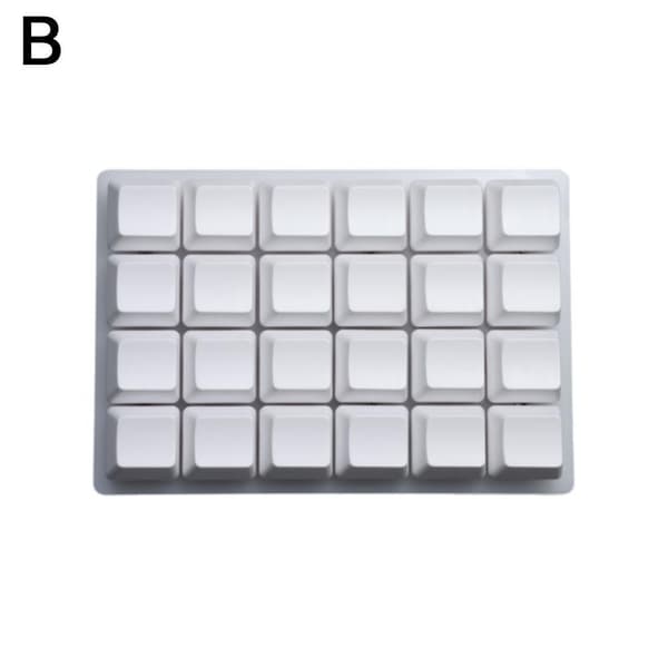 Programmerbart tastatur Hot-swappable RGB 24-tasters tastatur Makro-understøttelse hvid white