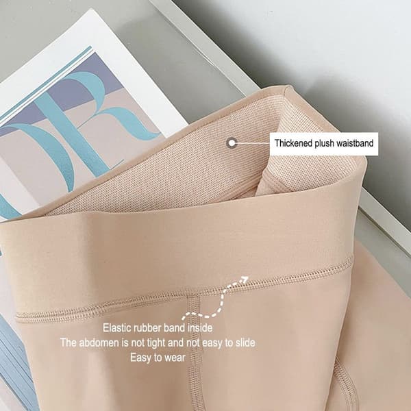 Winter Warm, Opaque, Lined Tights, Elastic, White Skin, KLB