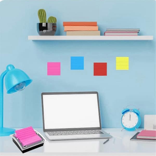 Pop-up notatblokkholder Svart base Klar topp Sticky Notes-holder