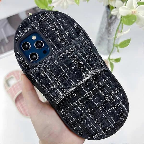 Etui til iPhone 13 Pro Max 6,7 tommer, tøffel-lignende TPU-etui med stativ
