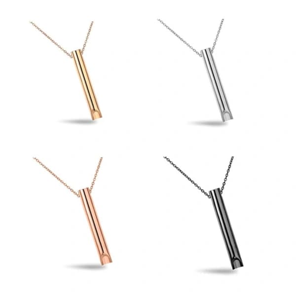 Stress och Ångest Halsband Mindfulness Andningshalsband SILVER silver