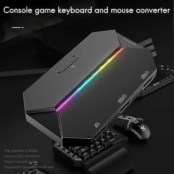 G6l-omformer + enhånds tastatur + mus + musematte-sett for Switch Ps4 5 konsollkontrolleromformer