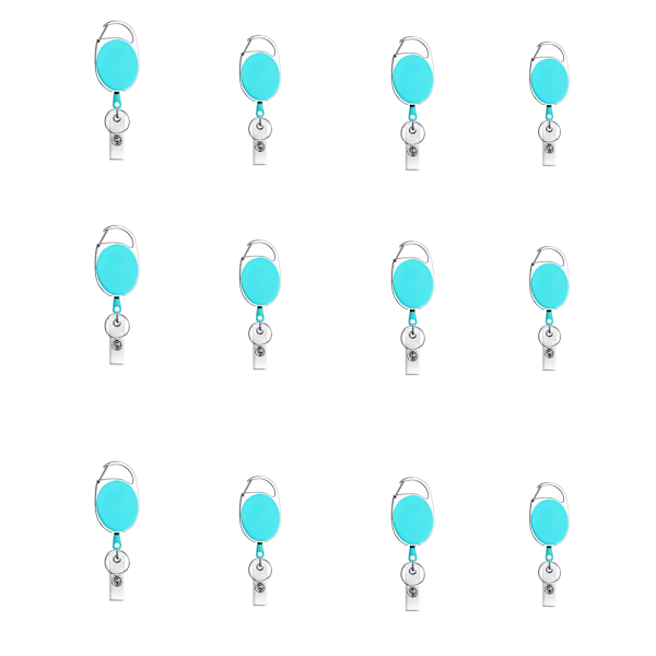 12 pcs Retractable Keychains, Heavy Duty Carabiner Holders, I[PL]