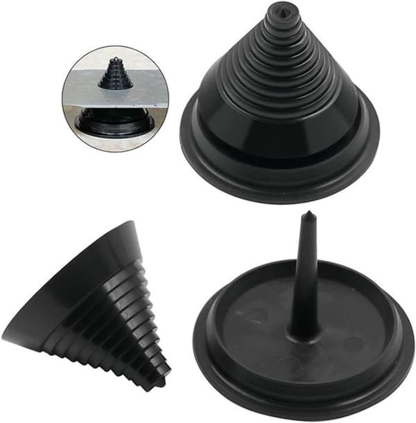 4-piece Lawn Mower Blade Sharpener - Universal Sharpening Attachment for Lawn Mowers with 1-piece Blade Balancer Kit - 50 x 47 mm