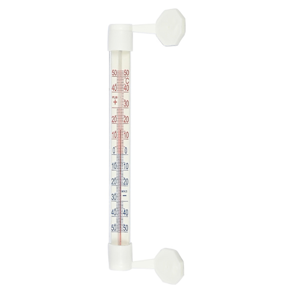 Termometer med sugkopp utomhus vit 21 cm