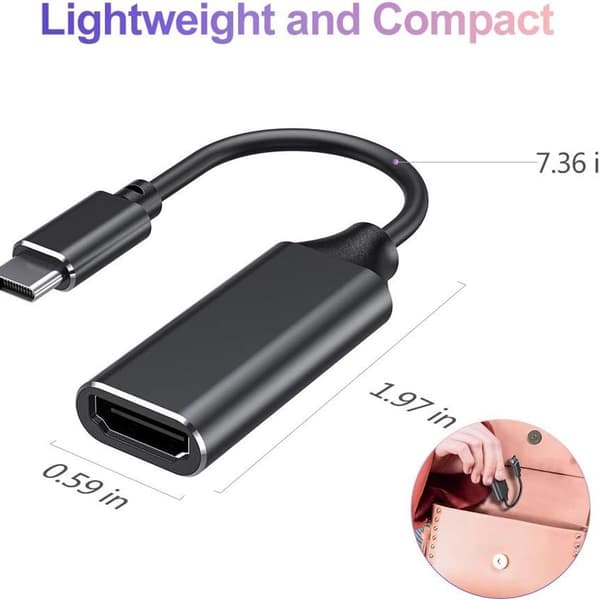 USB C till HDMI-adapter 4K för Mac OS, Typ C till HDMI-adapter