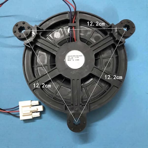 12V DC 0.22A Køleskabsventilator til Haier Fryser Køleskabsventilator GW12E12MS1CB-52Z32 GW12E12MS1DB-52Z32 Køleskabsdele