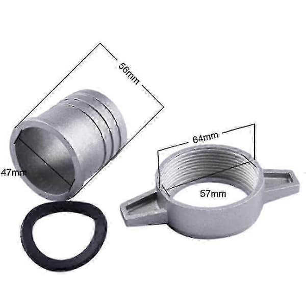 Vandpumpefittings 2 tommer aluminiumsrørforbindelsesnøgle med gummipakning pumpeforbindelsesrør