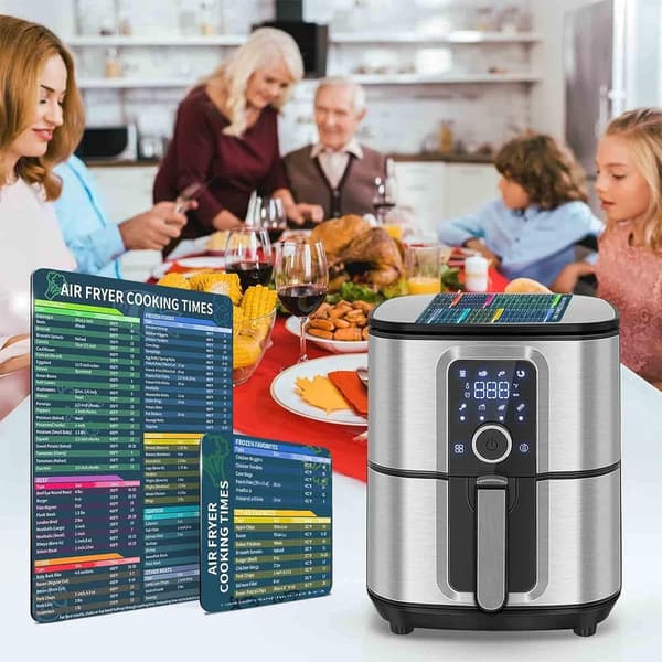 Airfryer Magnetic Cheat Sheet Set, Quick Reference Cooking Guide, 2 Universal Accessories