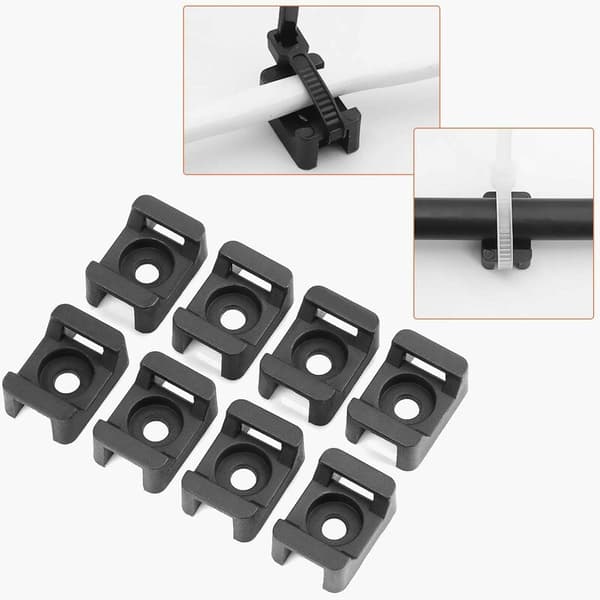 150 stk. sorte kabelbinderholdere, kabelbinderbase, 23 mm x 16 mm