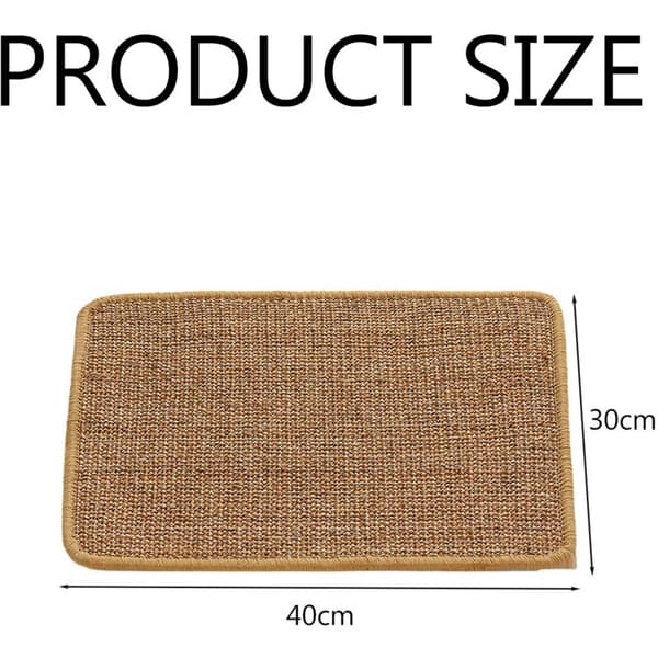 Cat Scratch Mat Lefou 30 x 40 cm Natural Sisal Horizontal Scratching Board Protects Carpets and Sofas