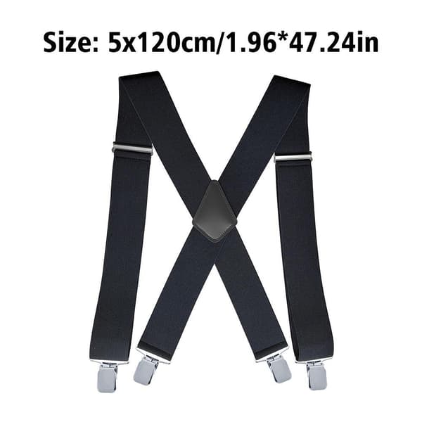 Sorte justerbare seler Herre Unisex bukser Elastisk Sch blå one-size blue oen-size