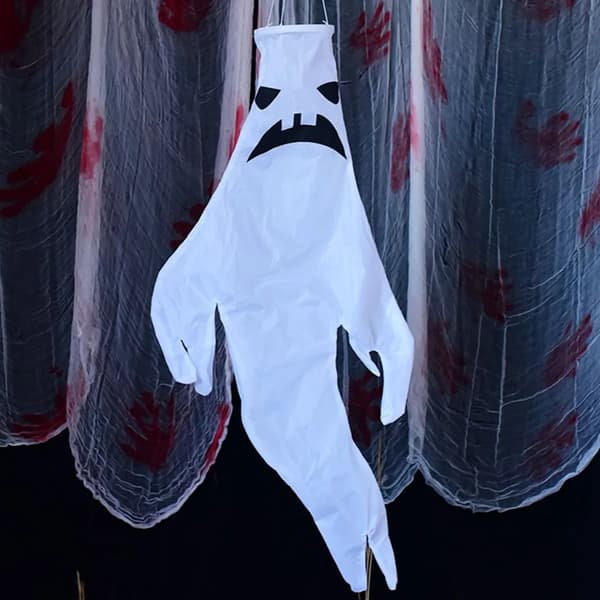 Halloween Ghost Windsock, Ghost Face Windsock, Halloween Decoration for Front, Patio, Lawn, Garden #4