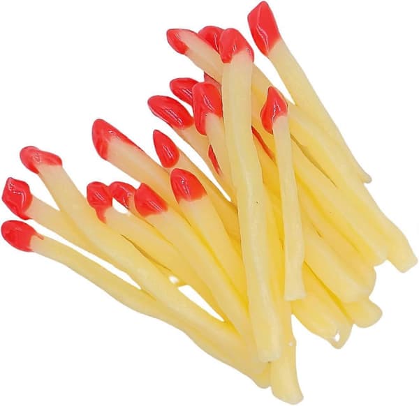 20 stk Kunstige Pommes Frites med Ketchup Modell Simulering Kunstig