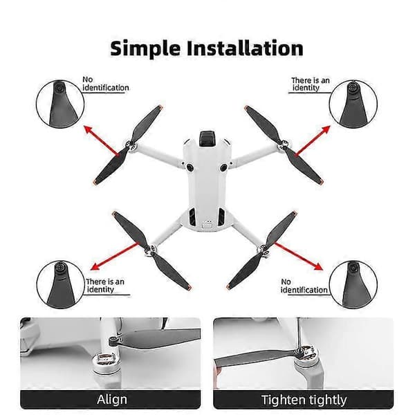 DJI MINI 4 Pro -potkurit, siivet, drone-lavat 6030 -tarvikkeet