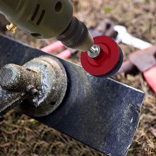 4-piece Lawn Mower Blade Sharpener - Universal Sharpening Attachment for Lawn Mowers with 1-piece Blade Balancer Kit - 50 x 47 mm