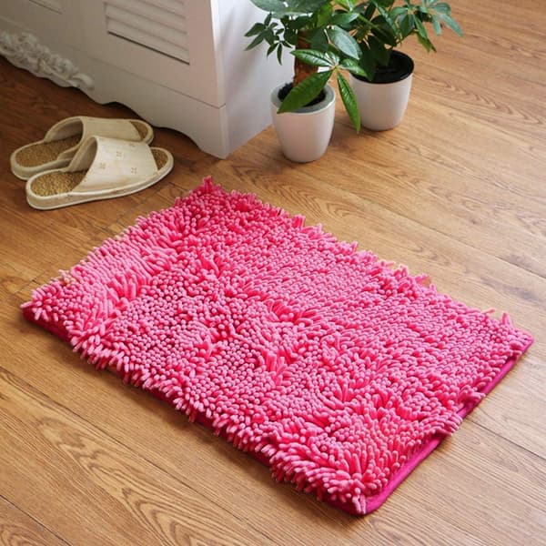 Chenille Mikrofiber Shaggy Badeværelsesmåtte, Blød og Behagelig, Super
