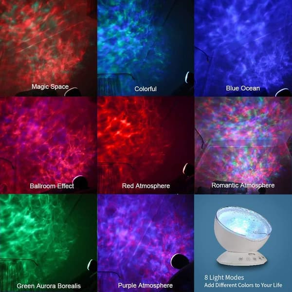 Night Light with Remote Control and Ocean Wave Projector 7
