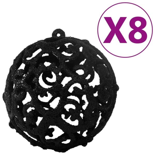 vidaXL Christmas Ball Set 100 pcs Black