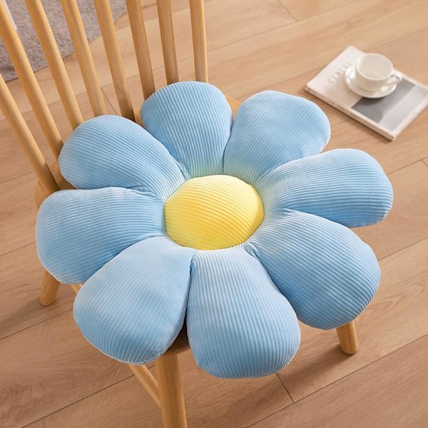 Blomstformet Putestoff Myk Stol Pute Overdimensjonert Gulvpute Daisy Blomst Dekorativ Sittepute for Kontor Stillesittende