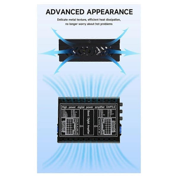 Bilforstærker DC 12V Hi-Fi Booster Audio Stereo Digitale Lydprocessorer 4x60W til Android tabsfri