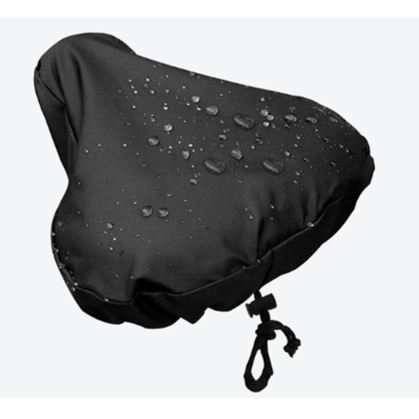 2-pack Waterproof Saddle Cover with Drawstring / Bicycle Saddle Rain Cover - Perfect Black
