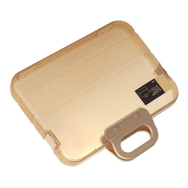 Clear Document Bag, Multifunctional, Large Capacity, Dustproof, Waterproof A4 File, Portable Project Bag for Office, School, Khaki