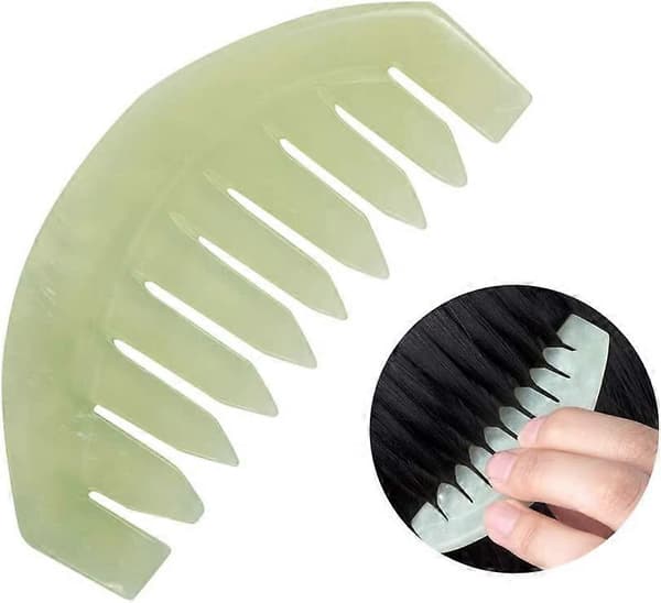 Jade Sten Massagekam Traditionel Naturlig Jade Massager Akupunktur Hovedterapi Triggerpunktsbehandling