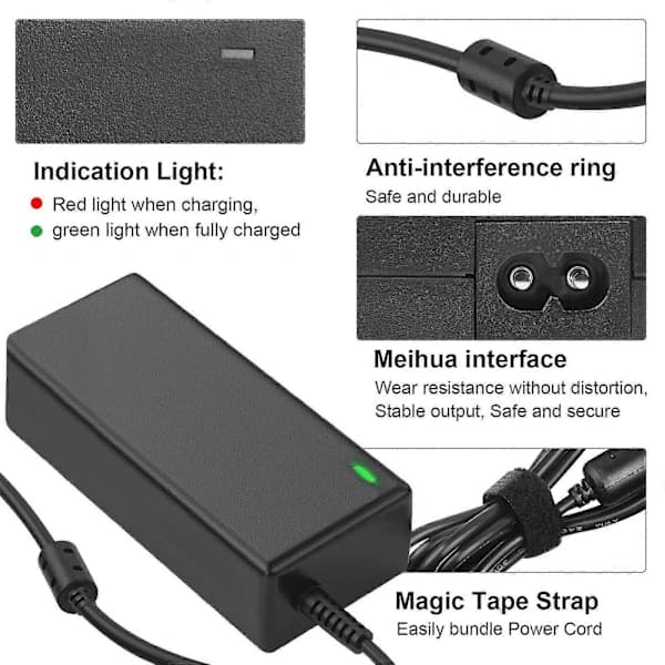 42V 2A Strømadapter til 36V 2A Elcykel Ladekabel Balanceringsbil, Scooter Oplader