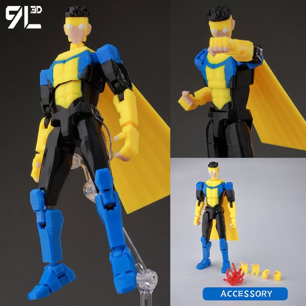 9L3D Superman Invincible Boy Batman Actionfigur LUCKY13 Multi-Jointed Poseable T13 Titan13 Hero Model Dummy13 Samlarleksak (BT) Invincible Mark Invincible Mark