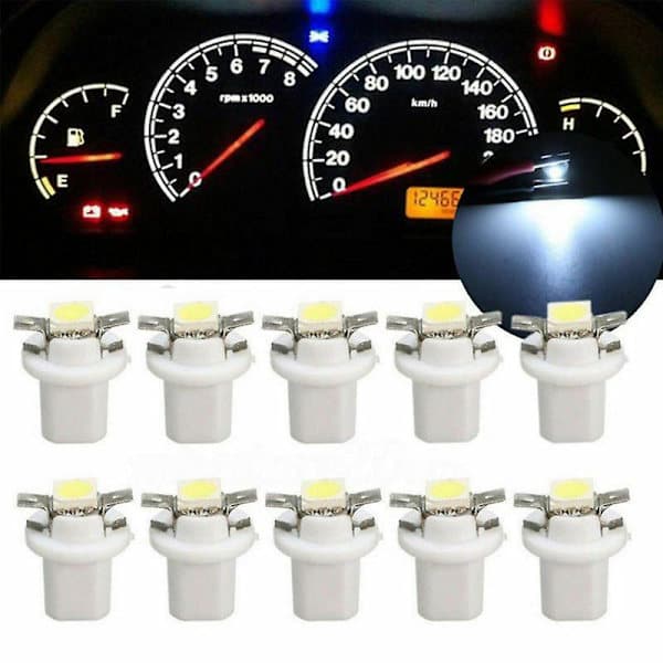 10 stk LED-instrumentlys for bil, brede lys, automatisk måler, speedometer, dashbord