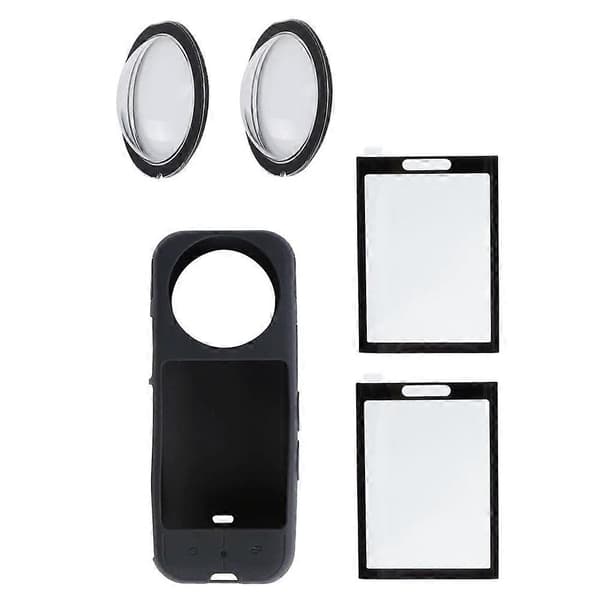 For X3 Camera Protection Accessories, Self-Adhesive Lens Protector Set Silicone Case Screen Tempered Glass Film Protection