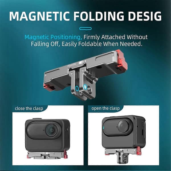 för GO3 Magnetic Quick Release Base Mount Accessory Thumb Camera Rechargeable Charging Base Mount