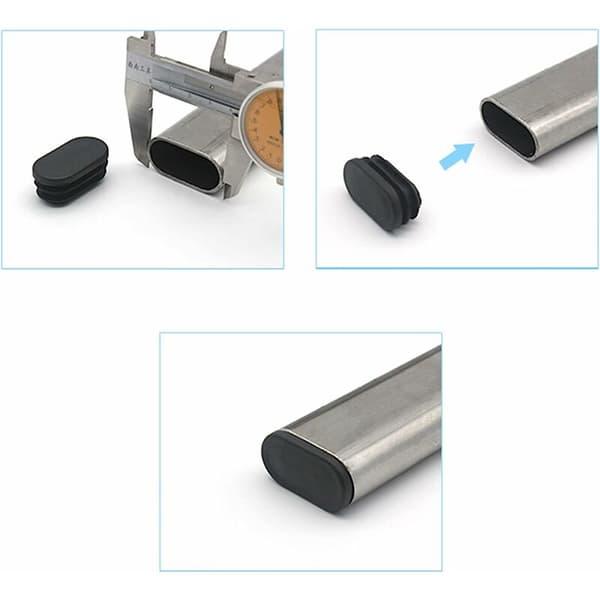 20 stk (15x30mm) Plasthetter for møbelben Oval hette for