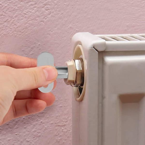 Radiatorudluftningsnøgle, 4 stk. radiatorudluftningsnøgle, udluftningsprop, ventiludluftningsnøgle, varmeelementudluftningsnøgle