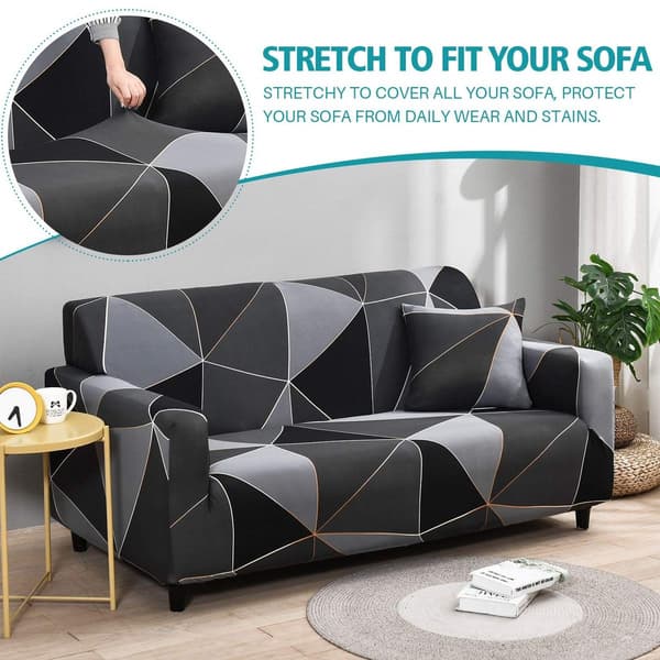 Elastisk sofatrekk stretch sofatrekk 2-seters sklisikkert sofatrekk