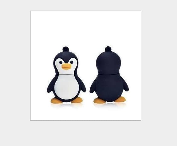 Söt tecknad pingvin USB-minne Nyhet Mode Charm PVC Si