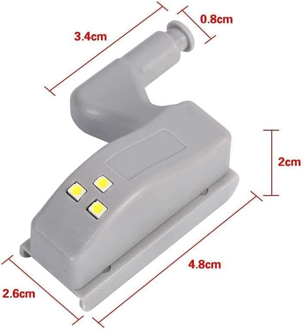 10 stk. LED-hængselsensorlampe til skabskøkken