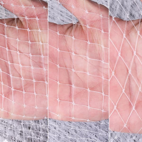 Håvhode 1 stk håndvevd av nylon, hvit for fiske -