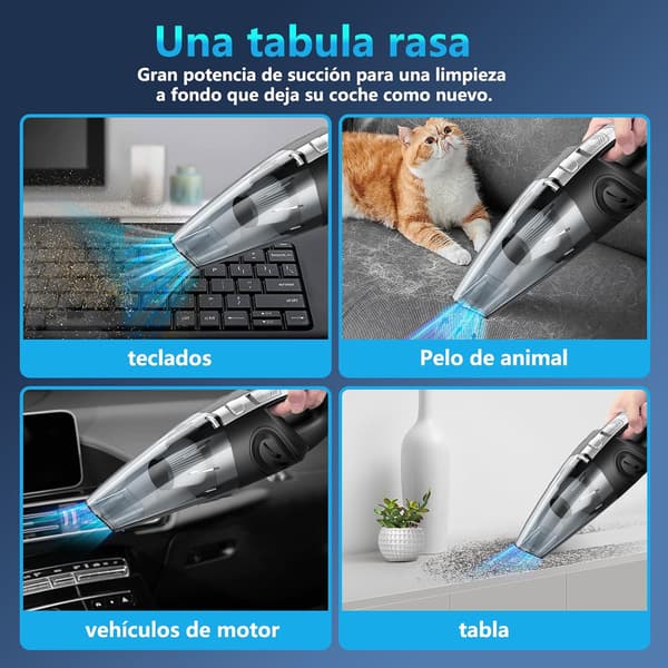 Handheld Vacuum Cleaner, 120W Cordless Handheld Vacuum Cleaner, Mini Portable Rechargeable Cordless Handheld Vacuum Cleaner