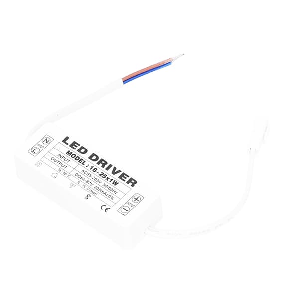 18-25X1W LED Driver Constant Current 300mA Input AC85-265V Output 54-87VDC LED Driver Transformer